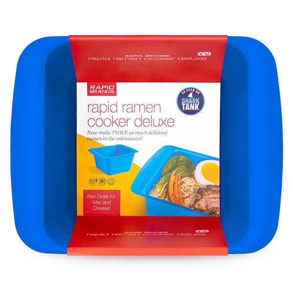 Rapid Ramen Cooker Microwavable Cookware for Instant Ramen BPA Free and Dishwasher Safe Perfect for Dorm, Small Kitchen or Office Blue, Deluxe