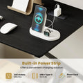 Tangkula 39.5" Mobile Computer Desk with Power Outlets for Home Office Bedroom