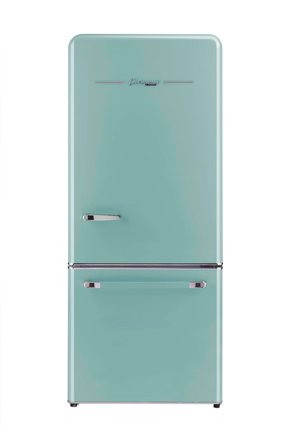 Unique Appliances UGP-510L AC Classic Retro 30 inch Wide 17.7 Cu. ft. Energy Star Certified Bottom Freezer Refrigerator with Wine Rack