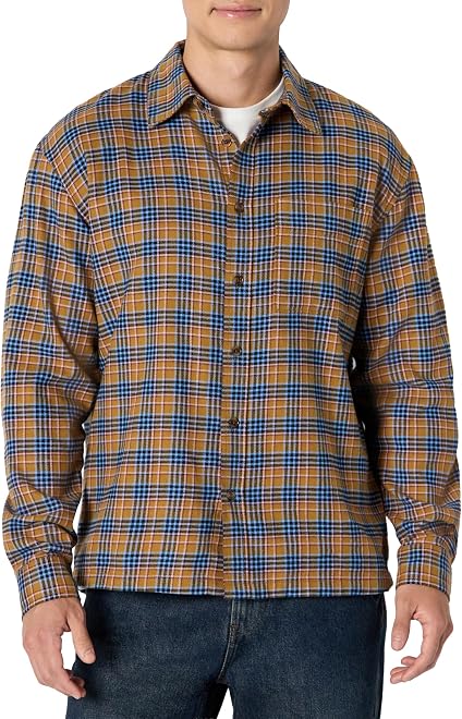 Men's Relaxed-Fit Long-Sleeve Flannel Shirt