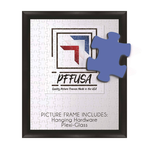 Puzzle Frame | Picture Frame | Poster Frame | 1.25 inch Black MDF Frame | Plexi Glass and Hanging Hardware Included (11.7x15.6)